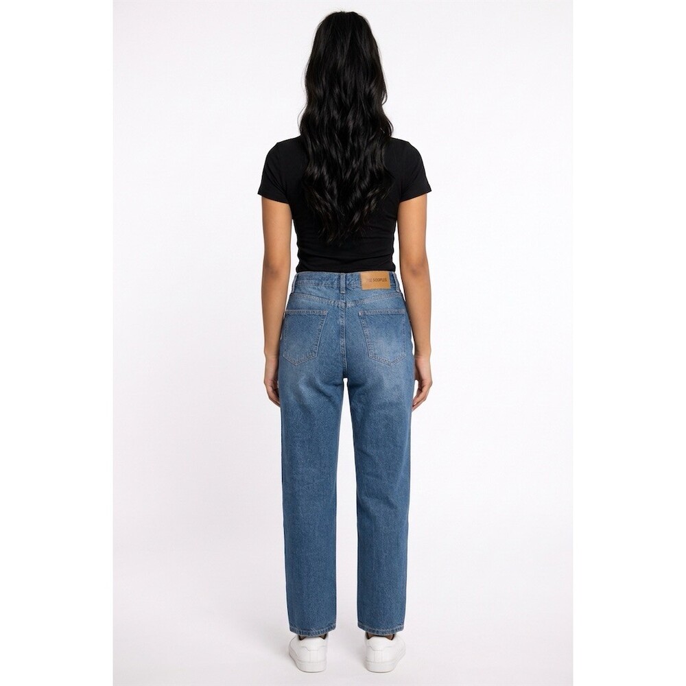 $315 The Kooples Jeans Womens Size 6 Blue Medium Wash Boyfriend Straight Leg - Picture 2 of 8